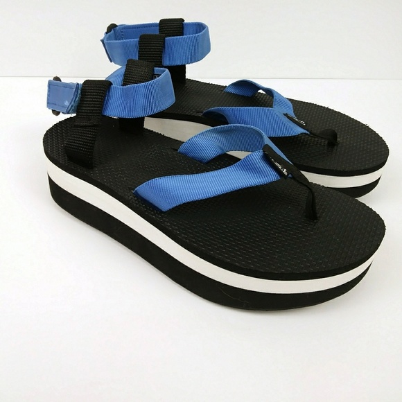 teva platform flip flops